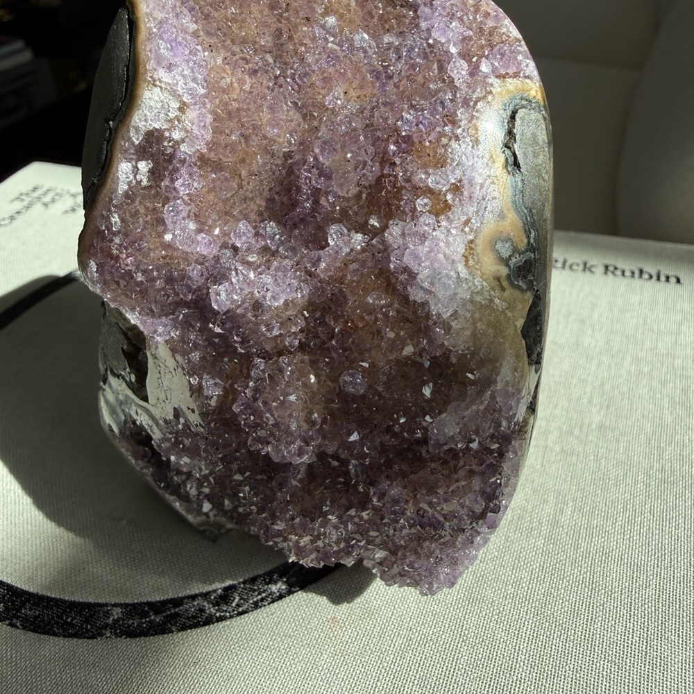 Amethyst Cut Base Crystal Decor - Picture 4 of 8